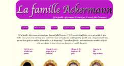 Desktop Screenshot of famille-ackermann.com